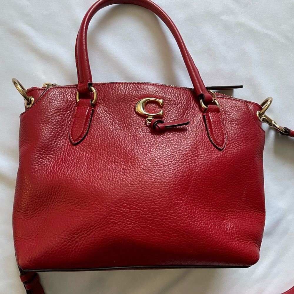 Coach Red Leather Handbag